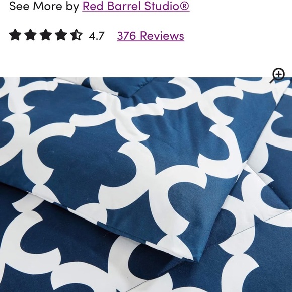 NWT: Queen navy comforter - Picture 2 of 7